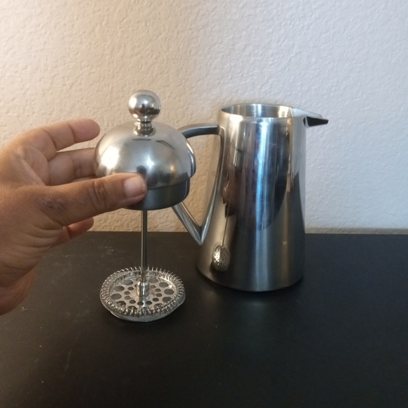 NEW La Cafetiere 10oz Chrome Finish French Press Coffee Maker. - Picture 4 of 6